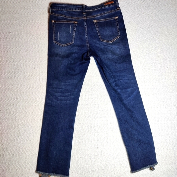 Pilcro & The Letterpress Anthropologie Womens Parallel Raw Hem Straight Jeans 29 - Picture 3 of 15